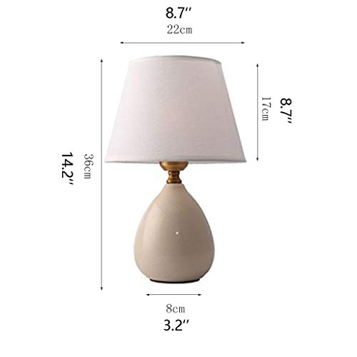 Lampe de table céramique crème pour éliminer la lumière agressive - 3