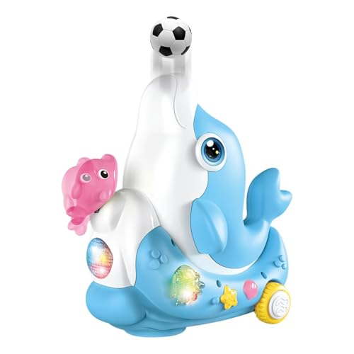 Musical Dolphin Toddler Toys, Light-up Dolphin Toy, Interactive Crawling Toy, Toddler Musical Toys, Light-Up Crawling Dolphin, Baby Dolphin Toy, Kids Musical Light-up Toy, Dolphin Blowing Ball Toy, Fu