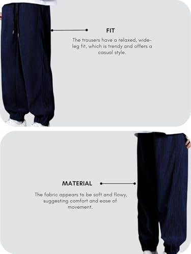 Image of GRECIILOOKS Men's Cotton Cargo Track Pants - Loose Fit Joggers for Men | Korean Style Travel & Lounge Wear with Pockets (Available in Plus Size)