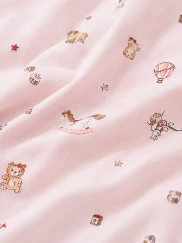 Image of TuddyBuddy Baby Cotton Wearable Quilted Sleeping Bag Blanket 1.5 Tog with 1 Way Zipper Closure | Ideal for Babies & Kids Hypoallergenic Fabrics | (Frock Style - Baby Pink, 6-12 Months)