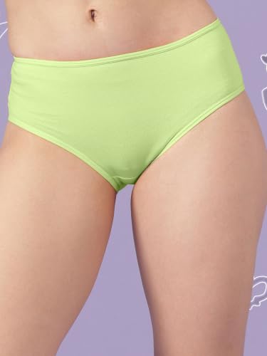 Image of Clovia Chuddy Buddies Cotton Printed Back Hipster Panties for Women Combo -Pack of 3- Multicolor