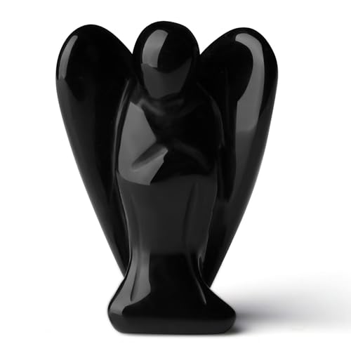 QINJIEJIE Engel Figur Obsidian Schutzengel Natürliche Kristalle...
