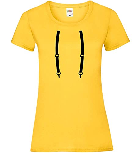 T-shirt à bretelles femme couleur éclatante jaune tournesol en taille L
