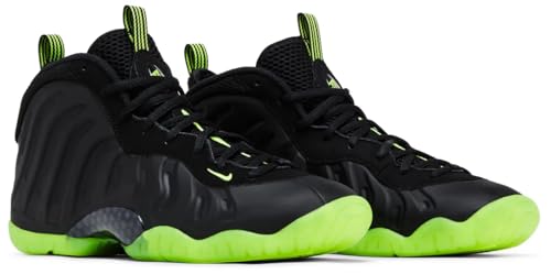 Little Posite One Grade School Basketball Shoes (Black/Volt) (HF0977-001, Black/Green)2
