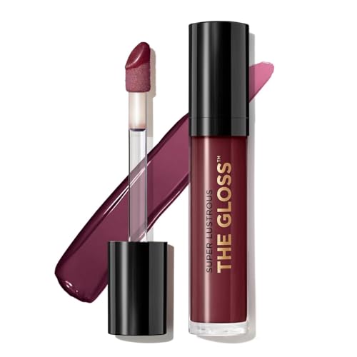 Super Lustrous The Gloss - Black Cherry | High Shine, Non-Sticky Lip Gloss Enriched with Agave, Moringa Oil & Capuacu Butter | Lightweight & Moisturizing, 3.8ml