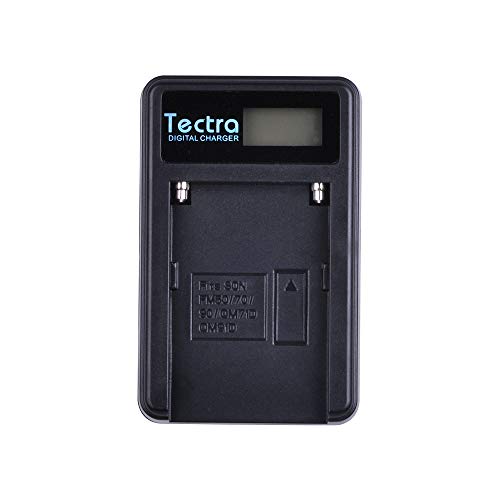 Tectra Np-Fm50 Np Fm50 Batteries (2Pack) + Smart Lcd Display Usb Charger For Sony Np-Fm30 Np-Fm51 Np-Qm50 Np-Qm51 Np-Fm55H Battery And Sony M Type Np-Fm50 Equivalent Camcorder/Digital Camera #TOP6