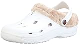 Verstellbarer Fersenriemen chung shi Unisex DUX WINTER Clogs, Weiss/Natur, 43 EU