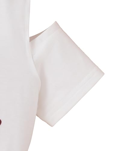 Image of Girls Summer Clothes Cold Shoulder Short Sleeve T-shirt and Irregular Floral Skirt 2Pcs Outfit Set