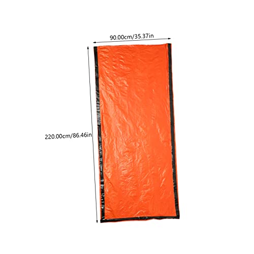 POPETPOP Film de Aluminio PE Portátil para Emergencia con Bolsa con Cordón para Supervivencia al Aire Libre Ligero y Resistente para Camping y Situaciones de Emergencia miniatura 2