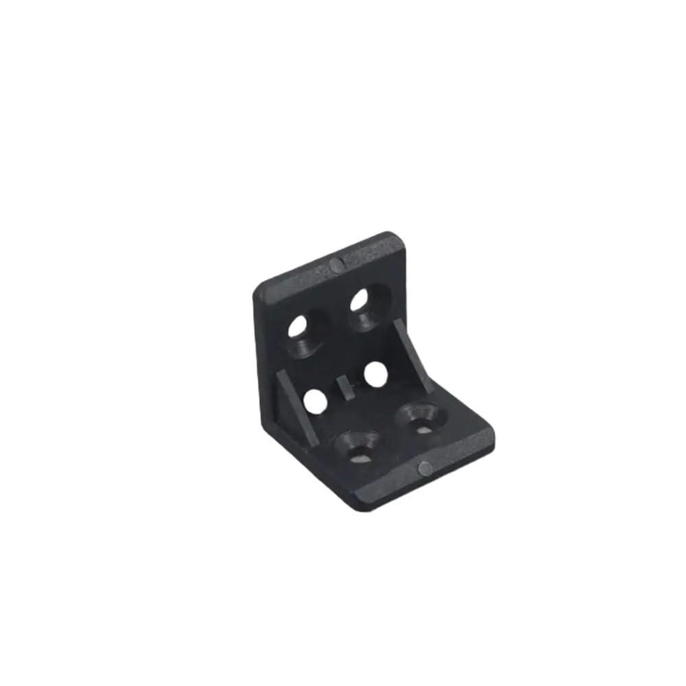Sunrrafck Black-Square 10Pcs Nylon Plastic Corner Code 90 Degree Angle Retainer Laminate Clothe Cabinet Reinforcement Connector Hardware Accessories(Black-Square)