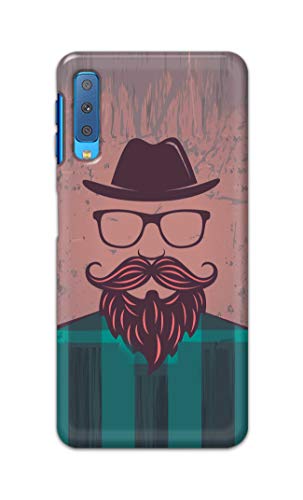 Image of PRINTFIDAA Man Icon with Beard Shirt Hipster Printed Designer Hard Case for Samsung Galaxy A7 (2018), SM-A750F /DS, SM-A750G, SM-A750FN /DS Back Cover -(e) RPM1001