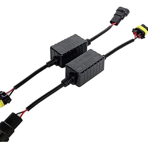 Troniz HB4 9005 9006 9145 LED Headlight Decoder (1 Pair) Canbus Computer Error Anti Flicker Canceller Load Resistor Harness Cover