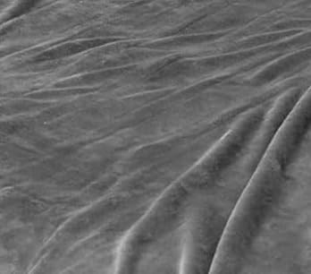 Electric Blanket Full Size 50x60 Inches - Plush Flannel Top & Soft Cotton Fleece Backing, Grey Heated Throw for Bed