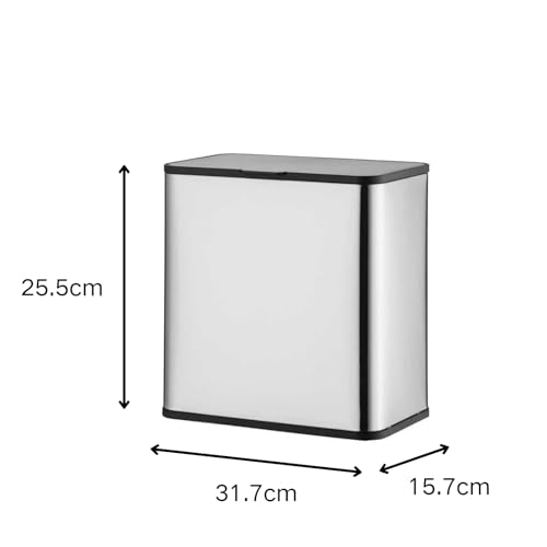 Caneca de basura metálica pequeña 7.2L para colgar puerta miniatura 6