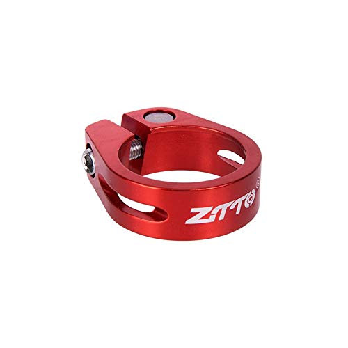 Aleación de aluminio ultraligero bici del camino de MTB de la bicicleta Tija de sillín Tija abrazadera 31.8mm roja aleación de aluminio ultraligero bici del camino de MTB de la bicicleta de montaña ti