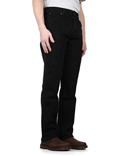 Jeans Regular Fit homme Wrangler noir pantalon en denim résistant 38W