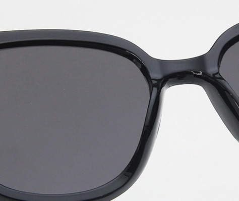Miniatura 3 de Gafas de sol redondas de gran tamaño para mujeres y hombres, Negro -