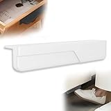 Schrank-Fußgriff für Müllschublade, Silikon-Fußgriff für Müllschrank-Schublade mit doppelseitigem Klebeband, zuschneidbarer Peel-and-Stick-Fußgriff für unter Schrank-Auszieh-Mülltonne (Weiß)