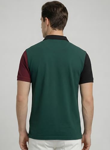 Image of ADRO Multicolour Polo T Shirt | 100% Cotton Mens Polo Tshirt | Regular Fit Half Sleeve Cut & Sew Polo T-Shirt for Men