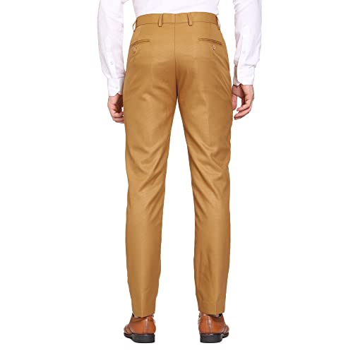 Image of MALENO Men's Diamond Textured Regular Fit Trouser | Soft and Breathable Fabric | Trousers for Office, Party