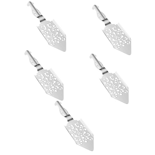 Garneck 5 Piezas cuchara de absenta Artículos para el hogar fuente de absenta Ajenjo cuchara de filtro accesorios cuchara de acero inoxidable suministro de absenta Silver