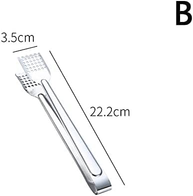 Silicium Titane métal Titane Cuisson en Acier Inoxydable Chaleur évider Barbecue Nourriture Cuisine Pince Alimentaire Pain Salade glaçon Pince Pince(BM)
