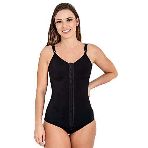 Cinta Modeladora Pos Cirurgia Plastica Body com Alça e Colchetes Ajustável Preto M New Form