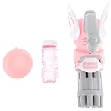 Uonlytech Electric Bubble Machine with Soft Angel Lights Portable Bubble Maker for Boys and Lightweight and Easy to Use for Playtime and Decoration