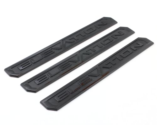 Image of 3PC Gloss Black Door Rear Elevation Emblems Compatible with 2019-2024 Sierra 1500 2021-2022 Canyon