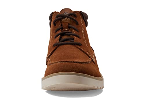 Clarks Men's Barnes Mid Oxford Boot, Cola Suede, 102