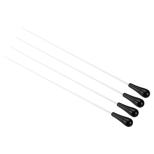 PATIKIL 38cm/15Inch Music Conductor Baton,4Pcs Orchestra Baton Resin Handle for Singing Leader Music Director Black