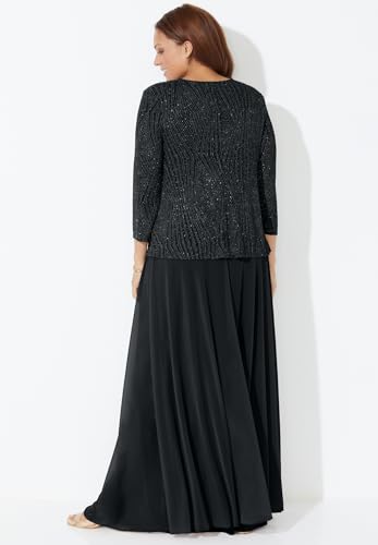 Catherines Women's Plus Size Glimmer Jacket Dress2