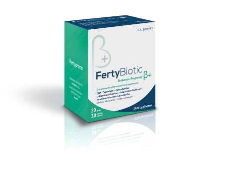 FERTYBIOTIC EMBARAZO B+ | Primer Nutracéutico para la primera etapa del embarazo | Colina, L - Arginina, Ácido fólico, Vitamina D y Probióticos