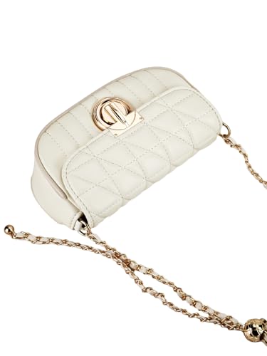 Women's Retro Quilted Handbag Glossy PU Leather Crossbody Bag Lock Evening Clutch Purse With Chain4