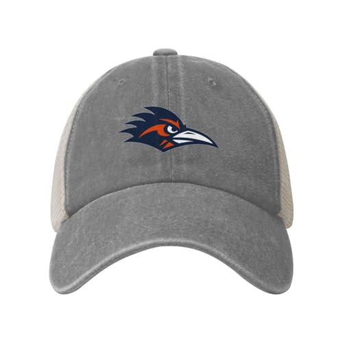 UTSA Roadrunners Classic Washed Cotton Trucker Cap with Curved Brim and Mesh Back Panel