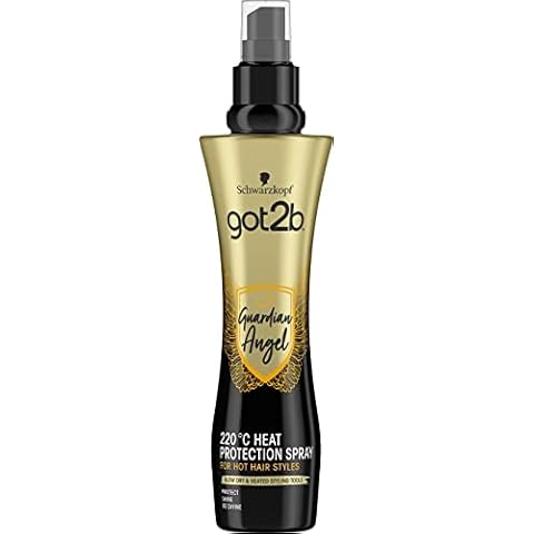 Schwarzkopf got2b Guardian Angel, Up to 220 degrees Heat Protection Hair Spray, Silicone Free, No Stickiness, 200 ml Cover