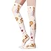 HEBVASS Women's Fashion Compression Socks Bottles And Adhesive Tapev, Cute Breathable Long Knee High Socks for Outdoor Running Cycling Hiking Daily Wear