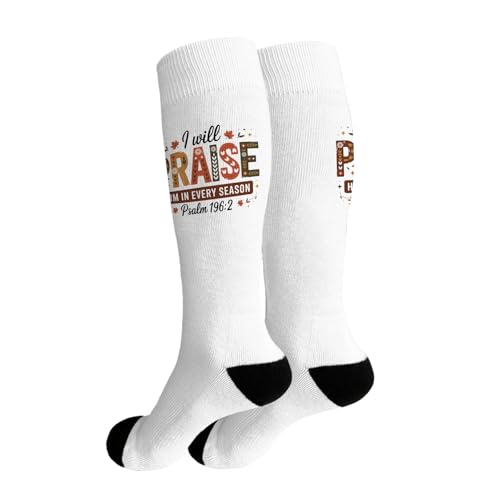 i'll praise him in every season half calf sock for daughter4