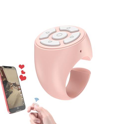 Generisch Scrolling Ring für Tik-Tok,Fingerspitzen Seitenwender,Fingertip Pager Turner,Tragbarer Bluetooths Fernbedienung,Scrolling Videoaufnahme Seitenumblättern LautstärkeKameraauslöser,IOS,Androids