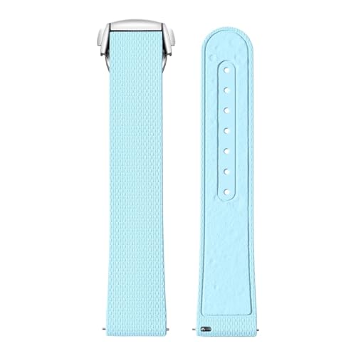 Omega X Swatch MoonSwatch 20mm FKM NCbN[X Y fB[X jo[TpvohANZT[ɑΉ(Light blue-Silver)