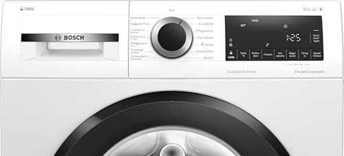 Bosch WGG154A10 Serie 6 Waschmaschine Frontlader, 51 kWh pro 100 Waschzyklen, 1400 UpM, 10 kg, weiß, i-DOS, Fleckenautomatik, EcoSilence Drive, Hygiene Plus