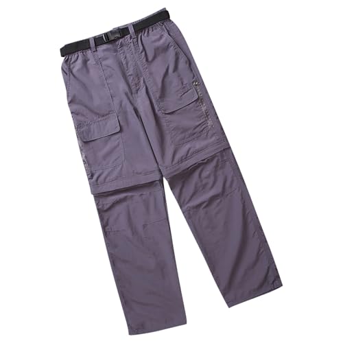 Men 2 Piece Outfits Long Sleeve Button Down Cargo Shirt and Convertible Zip Off Pants Sets Military Tactical Suit Set2