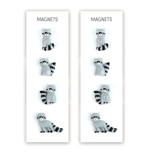 Three by Three Seattle Playful Raccoon Magnets | Adorable, Strong,