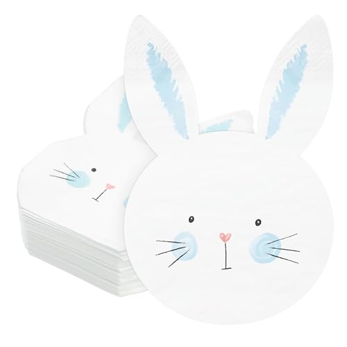 Cheerland Bunny Napkin Easter Blue Rabbit Disposable Paper Napkins for Kids Birthday Baby Shower Spring Tea Party Cocktail Parties Celebrations Supplies and Decorations Pack of 50 Cheerland Bunny Napkin Easter Blue Rabbit Disposable Paper Napkins for Kids Birthday Baby Shower Spring Tea Party Cocktail Parties Celebrations Supplies and Decorations Pack of 50