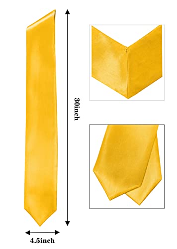 GradPlaza Plain Graduation Stole Sash 60'' Long Adults Sash for High School and College2