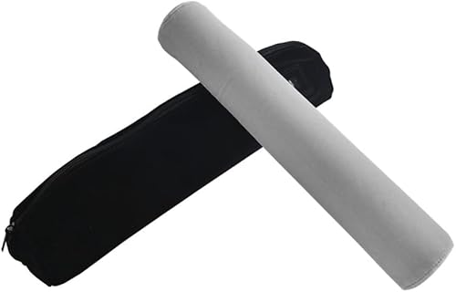 Miniatura 8 de Bolsa de viaje para reloj de pulsera, organizador de joyas, bolsa portátil de terciopelo negro y gris con inserto de rollo extraíble para tamaño