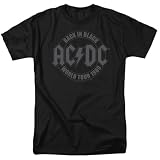 Popfunk Classic AC/DC Tour Emblem Mens Short Sleeve Graphic T-Shirt Black