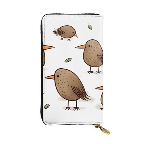 Porte-téléphone long sac à main cuir grand portefeuille Kiwi