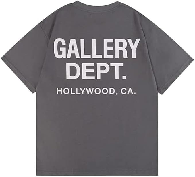 Gallery Dept T 恤中性圓領時尚短袖印花字母嘻哈 T 恤