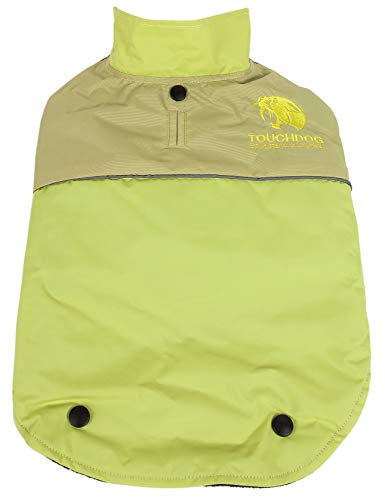Touchdog 'Lightening-Shield' Waterproof 2-In-1 With Removable Polar Fleece Lining Pet Dog Coat Jacket W/ Blackshark Technology, Large, Sun Yellow, Gold #TOP3